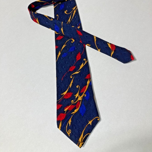 Allen Edmonds Tie floral Handcrafted 100% Silk Made in Germany - Picture 2 of 4